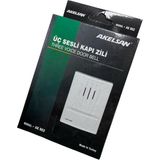 Kanarya Kapı Zili AK-902 - 3 Sesli, 12V Ac, 11X8X2 cm - Zil Trafosu ile Uyumlu, Kolay Montaj