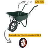 Kanat Adalı Afrika Kauçuk Dolgu Teker Parmak Jant Demonte El Arabası 0.70 mm Sac