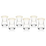 Kanat Desenli Çay Bardağı 6'lı Set