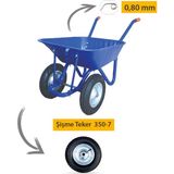 Kanat Iki Tekerlekli Şişme 350-7 Ebat Teker Demonte El Arabası 0.80 mm Sac