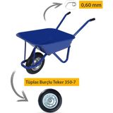 Kanat Troyka Tüplas Burçlu Teker Demonte El Arabası 0.60 mm Sac