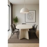 Kanatlı 180X90X75 (Kalın Kenar 36MM) Yemek Masası Mutfak Masası Çok Amaçlı Masa (Sadece Masa) - Traverten