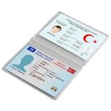 Kanatlı Ehliyet ve Kimlik Kabı 1 Adet Şeffaf Ince Kredi Kartı Kabı Ehliyet Kimlik Kılıfı Ko - Standart