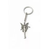 Kanatlı Peri Figürlü Gümüş Renk Metal Tasarım Unisex Anahtarlık