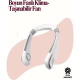 Kanatsız Boyun Tipi Fan | Giyilebilir Serinletici, Düşük Sesli, Hafif Abs Gövde, USB Şarj Edilebili - 41S-Sarı