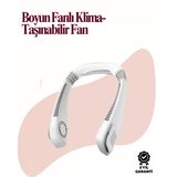 Kanatsız Boyun Tipi Fan | Giyilebilir Serinletici, Düşük Sesli, Hafif Abs Gövde, USB Şarj Edilebilir - Lisinya