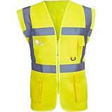 Kanca Fileli Yazlık Mühendis Yeleği (Sarı - Turuncu) - 3XL