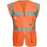 Kanca Fileli Yazlık Mühendis Yeleği (Sarı - Turuncu) - XL