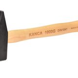 KANCA Özel Isıl İşlemli Ergonomik Ahşap Saplı Dövme Çelik Çekiçi, 2000gr