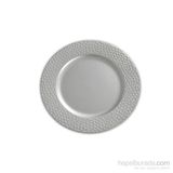 Kancaev Dekoratif Plastik Supla/Tabak Altlığı Bal Peteği - Gümüş 6'Lı Set