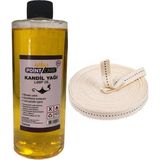 Kandil Yağı, Kokusuz, Dumansız, Iç Mekan Gaz Lambası, 400 ml + Fitil - Akdeniz Rüzgarı - Seçenek 1