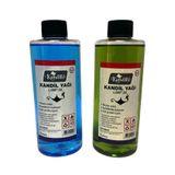 Kandillo Mavi Yeşil Kandil Yağı Kokusuz Dumansız Iç Mekan Gaz Lambası Yakıtı 250 Ml 2'li Set