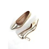 Kandy Altın Dore Abiye Ayakkabı Kısa Topuklu Stiletto