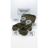 Kanem3D Çok Bölmeli Organizer Kutu - 80x50 mm İç Hacim, Menteşeli ve Tırtıllı Kapaklı Seyahat Tipi Plastik Hap ve Takı Saklama Kutusu