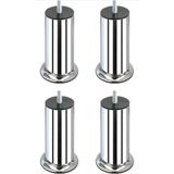 KANEPE KOLTUK BAZA SEHPA TV ÜNİTESİ METAL AYAK 12 CM KROM (4 ADET) İNCE DİŞ
