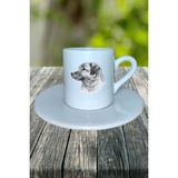Kangal Köpeği Köpek Baskılı Türk Kahvesi Fincanı Tabaklı Kişiye Özel Model 1