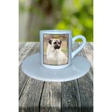 Kangal Köpeği Köpek Baskılı Türk Kahvesi Fincanı Tabaklı Kişiye Özel Model 2