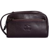 Kangaroo Kıngdom Hakiki Deri Koyu Kahverengi Erkek Portföy & Clutch El Çantası 6466-K