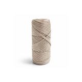 Kanguroom Gümüş Simli Bej Polyester Makrome El Örgü İpi 100 gr