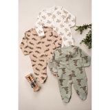 Kanguru Koala Desenli Patikli 3lü Tulum Set 3-6-9 Ay - Çok Renkli - 0 - 3 Ay