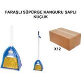 Kanguru Saplı Küçük Faraşlı Süpürge, Toptan 12 Adet
