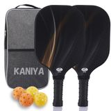 Kaniya Pickleball Kürek 2'li Set, Ergonomik Hem Erkekler hem de Kadınlar için Turşu Raketleri, Fiberglas Turşu Topu Kürek, Yeni Başlayanlar ve Yetişkinler için Hediye,