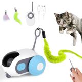 Kanji 2 Modlu Akıllı Kedi Oyuncağı – Otomatik Ve Uzaktan Kumandalı Sessiz Oyuncak Araba | İnteraktif Egzersiz, Eğitim Ve Eğlence İçin | Ke