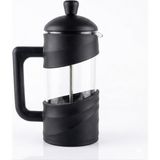 Kanji 350 ml Cam French Press – Isıya Dayanıklı Cam, Paslanmaz Çelik Filtreli, Siyah Renkli Kahve ve Bitki Çayı Demliği - Option-1 - 001-Renkli