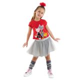 Kanka Kediler Kız Çocuk T-shirt Tüllü Tütü Etek Takım