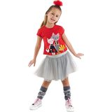 Kanka Kediler Kız Çocuk Yazlık T-shirt Kabarık Tüllü Tütü Etek Takım