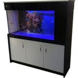 Kanki Pet 135 cm Yandan Sump Sistemli Mobilyalı Akvaryum Kumandalı LED Aydınlatma Sistemli - Siyah