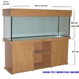 Kanki Pet 150 cm MDF Mobilyalı Akvaryum 150x50x60 Cm(Raflı)