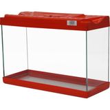 Kanki Pet 30 cm KP3018 Kırmızı Renkli Kapaklı Akvaryum 9 Litre Ekonomik