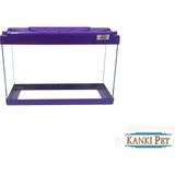 Kanki Pet 30 cm KP3018 Mor Renkli Kapaklı Akvaryum 9 Litre Ekonomik