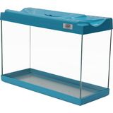 Kanki Pet 30 cm KP3018 Turkuaz Renkli Kapaklı Akvaryum 9 Litre Ekonomik - Mavi