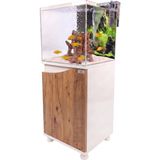 Kanki Pet 40X40X40 Nano Atlantik Çam Sehpalı Akvaryum Seti 6mm Ultra Clear Cam