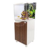Kanki Pet 40X40X40 Nano West Ceviz Sehpalı Akvaryum Seti 6mm Ultra Clear