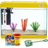 Kanki Pet KP5018 50 cm Hazır Set Akvaryum 26 Litre Sarı Full Ekipman