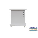 Kanki Pet Mdf Akvaryum Sehpa Beyaz Düz 50 x 23 x 67 CM