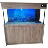 Kanki Pet Mobilyalı Sumplı KP150SMP02 Akvaryum Kumandalı Led Aydınlatmalı-150 x 50 x 60 cm