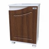 Kanki Pet West Seri Nano Akvaryum Sehpası 40x40x69 cm Beyaz-Ceviz WEST4040B-CVZ1