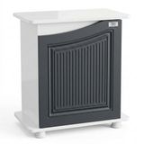 Kanki Pet West Seri WEST6040-ANT1 Akvaryum Sehpası 60x40 cm - Beyaz & Antrasit Gri MDF