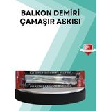 Kanonik Education Kare Küpeşte Uyumlu Balkon Çamaşır Askısı 25X60 cm Beyaz Pratik - Renkli