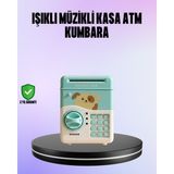 Kanonik Education Su Yeşili Elektronik Şifreli Atm Tasarımlı Para Biriktirme Kumbarası - Renkli