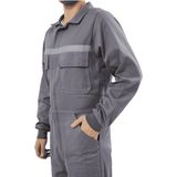 Kant 16/12 Gabardin Kumaş Bütün Kollu Tulum Gri - 2XL