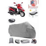 Kanuni Mati 125 Arka Çanta Uyumlu (Gri) Motorsiket Brandası Motor Örtüsü Çadır Su Geçirmez Motosiklet Kılıfı Motor Brandası - Gri- Arka Çanta UYUMLU