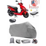 Kanuni Nev 50 Branda Gri Arka Çanta Uyumlu(Topcase) Motosiket Brandası Motor Örtüsü Çadır Su Geçirmez Motosiklet Kılıfı Motor Brandası,lastikli,taşıma Torbalı