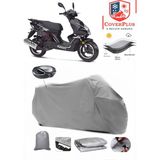 Kanuni Ronny S Branda Gri Arka Çanta Uyumlu(Topcase) Motosiket Brandası Motor Örtüsü Çadır Su Geçirmez Motosiklet Kılıfı Motor Brandası,lastikli,taşıma Torbalı