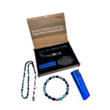 KANUNİ TESBİH 3 Lü Set Tesbih,Bileklik,Çakmak İsme Özel Ahşap Kutuda, Hediyelik Tesbih,Hediye Set