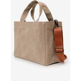 Kanvas Askılı Günlük Kullanım Omuz ve El Çantası Tote Bag - Sert Kumaş - 10A-Bej